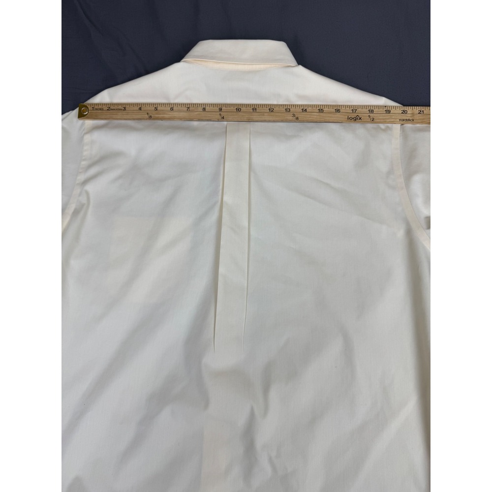 Brooks Brothers 346 Mens 16.5 34/35 Non-Iron Cotton Dress Shirt Cream Yellow - Picture 5 of 13